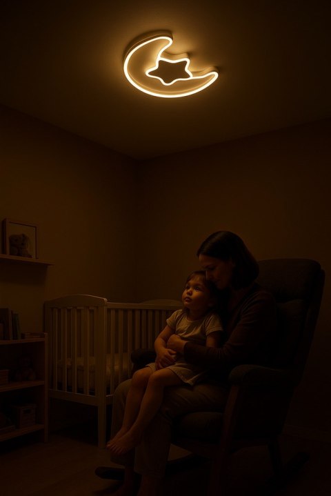 Nowoczesna lampa sufitowa LED z pilotem do pokoju dziecięcego