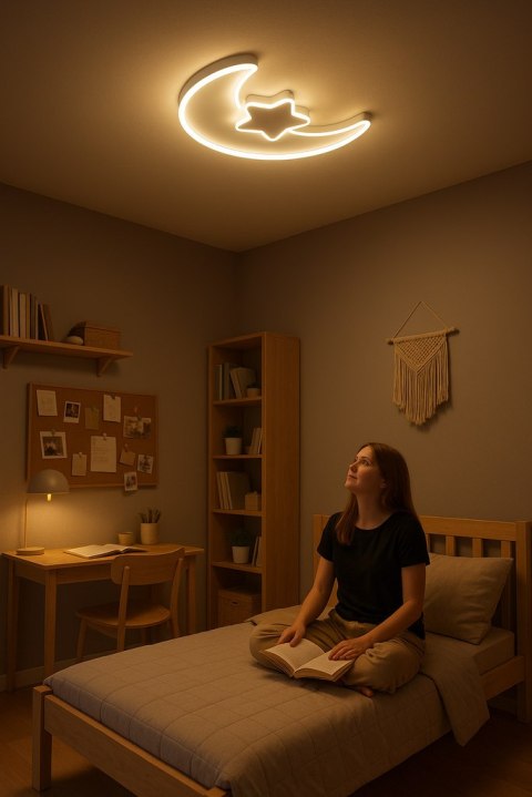 Nowoczesna lampa sufitowa LED z pilotem do pokoju dziecięcego
