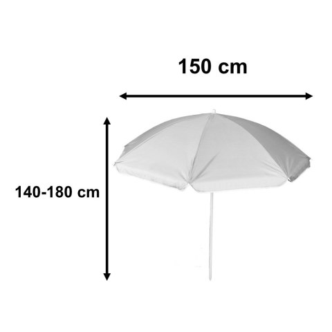 Nowoczesny parasol plażowy o średnicy 150 cm - idealny dla rodziny