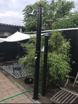 Prysznic solar 18l ogrodowy kolumna ogrzana woda 218cm