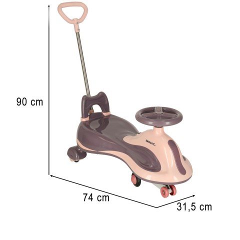 Nowoczesny jeździk grawitacyjny z funkcją LED dla dzieci do 100 kg