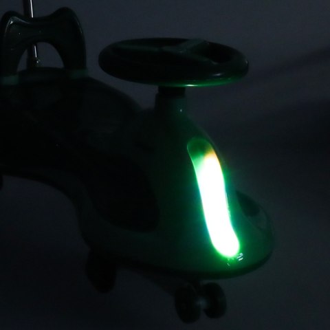 Jeździk grawitacyjny z LED Swing FIX S2 — skuter z rączką zielony max 100kg