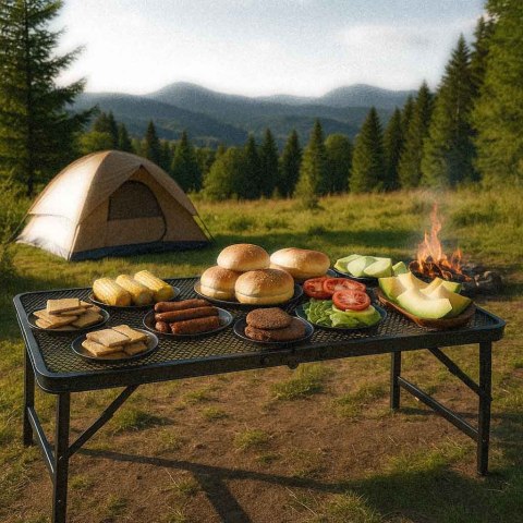 Nowoczesny składany stół turystyczny do outdoorowych przygód