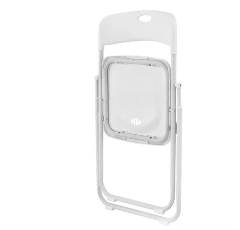 Krzesło białe składane ogrodowe białe wytrzymałe