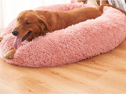 Nowoczesne pluszowe legowisko dla psa i kota 80cm - komfort i styl