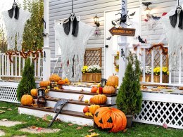 Dekoracja wisząca duch do Halloween 90 cm