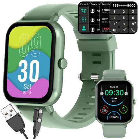 Nowoczesny smartwatch z gumowym paskiem, idealny dla każdego stylu życia