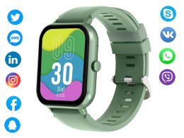 Nowoczesny smartwatch z gumowym paskiem, idealny dla każdego stylu życia