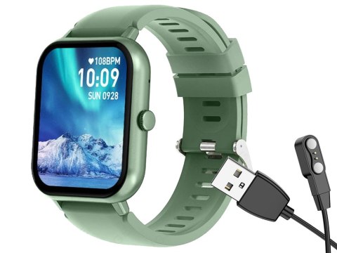Nowoczesny smartwatch z gumowym paskiem, idealny dla każdego stylu życia