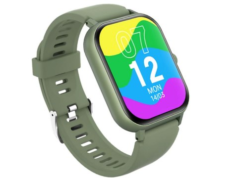 Nowoczesny smartwatch z gumowym paskiem, idealny dla każdego stylu życia
