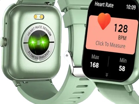 Nowoczesny smartwatch z gumowym paskiem, idealny dla każdego stylu życia
