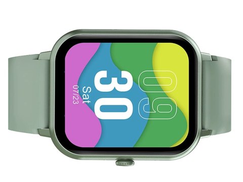 Nowoczesny smartwatch z gumowym paskiem, idealny dla każdego stylu życia