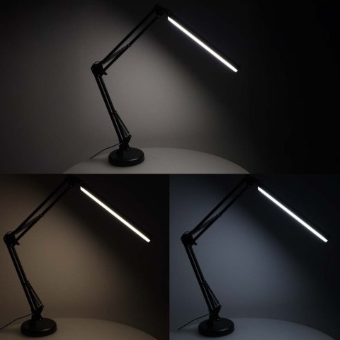 Nowoczesna lampka biurkowa LED z USB z regulowanym ramieniem i klipsem