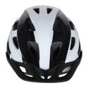 Kask rowerowy damsko-męski RALLEX, regulowany, czarno-biały, rozmiar L 58-62 cm