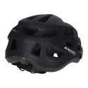 Nowoczesny kask rowerowy - regulowany, czarny, M 54-58cm