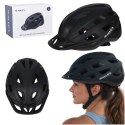 Nowoczesny kask rowerowy - regulowany, czarny, M 54-58cm