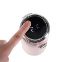  Nowoczesny kubek termiczny z pomiarem temperatury LED 350ml różowy