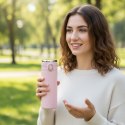  Nowoczesny kubek termiczny z pomiarem temperatury LED 350ml różowy