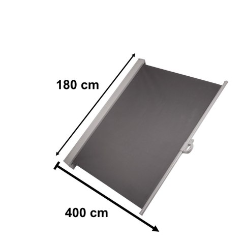 Nowoczesna markiza boczna 180 x 400 cm - wygoda w Twoim ogrodzie!