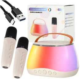 Zestaw karaoke z bezprzewodowym głośnikiem i LED RGB dla zabawy w każdym miejscu