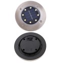 Nowoczesne lampy solarne gruntowe LED - zestaw 4 szt. z czujnikiem zmierzchu