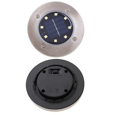 Nowoczesne lampy solarne gruntowe LED - zestaw 4 szt. z czujnikiem zmierzchu