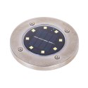 Nowoczesne lampy solarne gruntowe LED - zestaw 4 szt. z czujnikiem zmierzchu