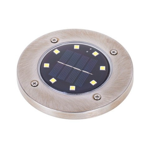 Nowoczesne lampy solarne gruntowe LED - zestaw 4 szt. z czujnikiem zmierzchu