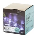 Nowoczesne lampy solarne gruntowe LED - zestaw 4 szt. z czujnikiem zmierzchu