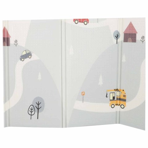 Mata edukacyjna piankowa 150x200 cm z motywem ulicy i balonów