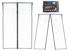 Nowoczesna moskitiera magnetyczna na drzwi - czarna 100x210 cm