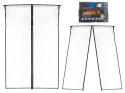 Nowoczesna moskitiera magnetyczna do drzwi 85x210 cm - czarna ochrona przed owadami