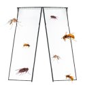Nowoczesna moskitiera magnetyczna do drzwi 85x210 cm - czarna ochrona przed owadami