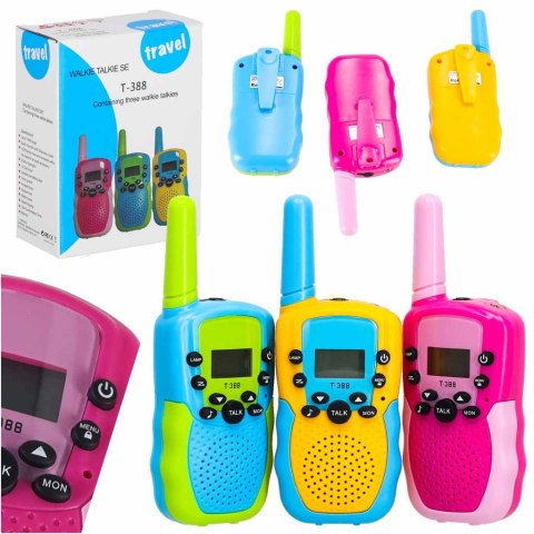 Walkie talkie dla dzieci - bezprzewodowy zestaw 3 sztuki