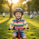 Kask dziecięcy Trike Fix z regulacją i LED - czarny idealny do nauki jazdy