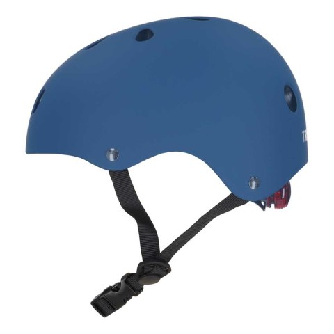 Kask rowerowy dla dzieci z diodą LED - granatowy, M 55-58 cm