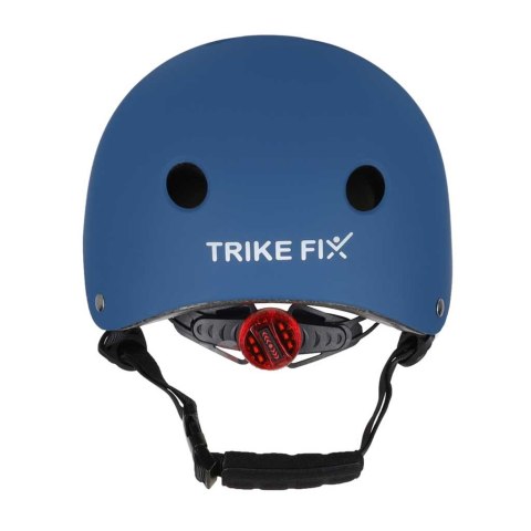 Kask rowerowy dla dzieci z diodą LED - granatowy, M 55-58 cm