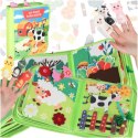 Kreatywna książeczka sensoryczna dla dzieci - Farme | Zabawka edukacyjna 3+ | Interaktywna książka filcowa pełna przygód | Zachw