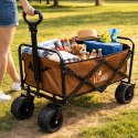 Wózek plażowy z funkcją transportu i stolika 2w1 idealnym rozwiązaniem na wakacje!