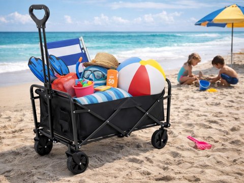 Wózek turystyczny transportowy ogrodowy składany duży kempingowy plażowy