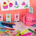 Zdalny nauczyciel rysowania dla dzieci - robot edukacyjny, kolorowe mazaki