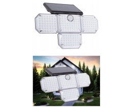 Nowoczesna lampa solarna z czujnikiem ruchu do ogrodu