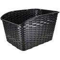 Stylowy rattanowy koszyk rowerowy z odblaskiem na bagażnik tylny