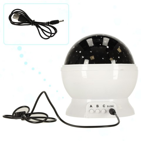 Magiczna Lampka Nocna z Projektorem Gwiazd 2w1