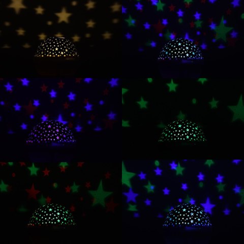Magiczna Lampka Nocna z Projektorem Gwiazd 2w1