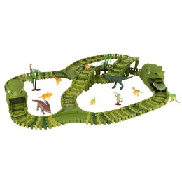Nowoczesny tor wyścigowy z dinozaurami - 240 elementów zabawy w jakości XXL!