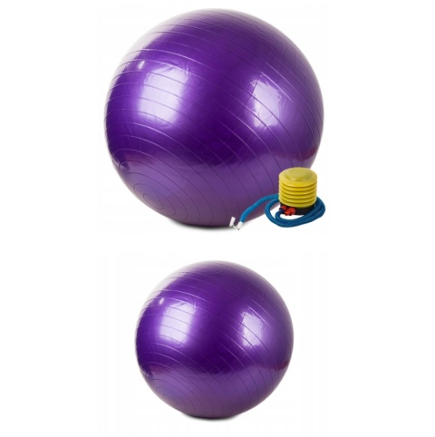 Nowoczesny zestaw do treningu - piłka gimnastyczna z pompką 65 cm