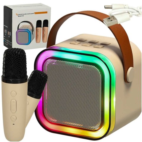 Głośnik karaoke z mikrofonami RGB - zabawa jak nigdy dotąd!