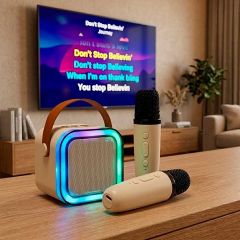 Głośnik karaoke z mikrofonami RGB - zabawa jak nigdy dotąd!