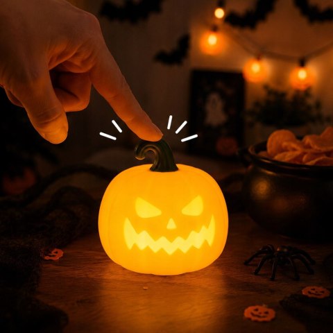 Lampka Nocna LED w Kształcie Dyni Halloween